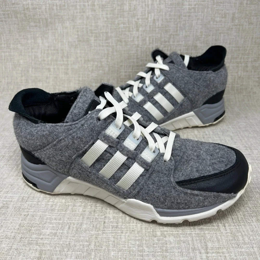 Adidas EQT Support RF Wool Grey White Black Mens 7 Sneakers AQ8454 Athleisure
